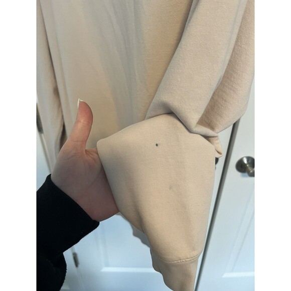 AllSaints Mens Negotum Crew 100% Cotton Long Sleeve Tan/Taupe Sz S Small - Picture 7 of 8